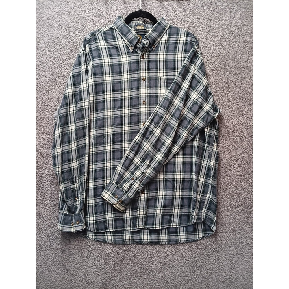 Viyella Plaid Flannel Shirt XL 16 Cotton Wool Button Up Heritage Traditional Fit